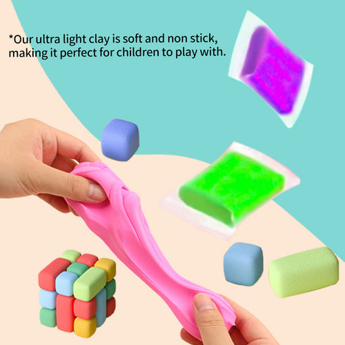36-Color Air Dry Clay Kit with 3 Sculpting Tools - Non-Toxic Modeling Clay for Kids, No Baking Needed to Create & Keep 3D Art